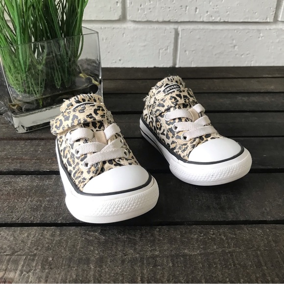 Converse Other - Converse Leopard Print Sneakers Infant Size 4